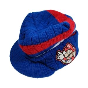 Super Mario Bros Blue Stocking Cap w/Brim-One Size Fits Most Nintendo 2013